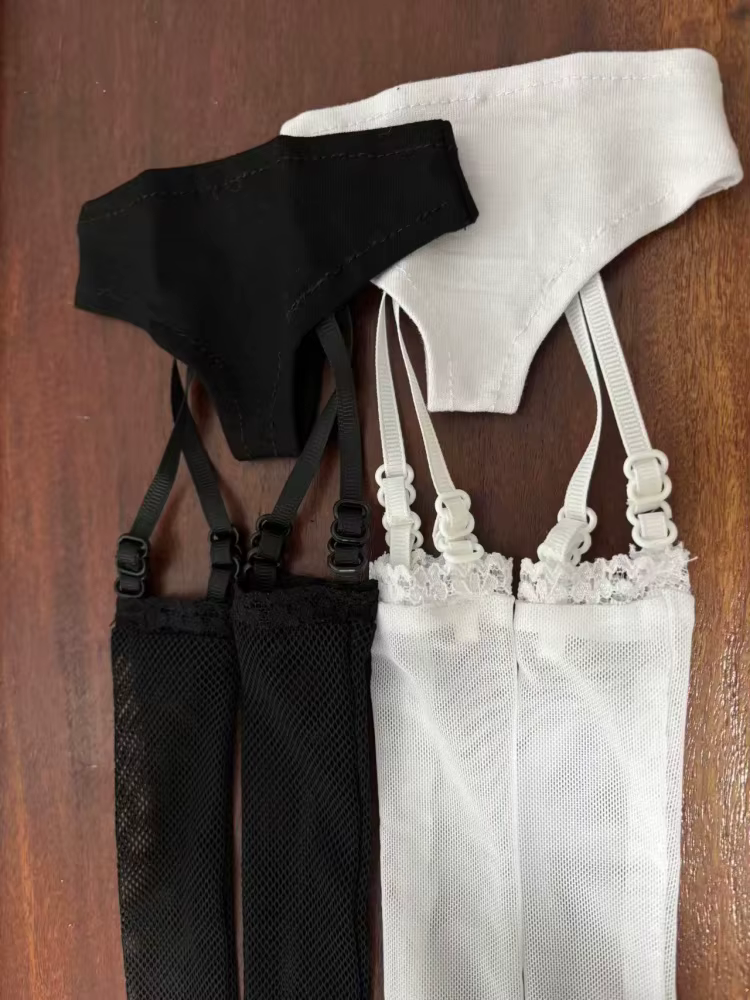 Vêtements de poupée BJD pour 1/4 1/3 SD MDD, chaussettes réglables, bas de bretelles en dentelle sex