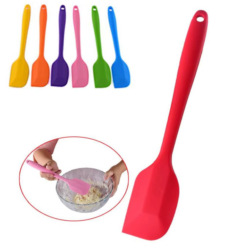 Spatule à gâteau crème en Silicone à Long manche de 21cm, mélange de pâte, grattoir de cuisson, bros