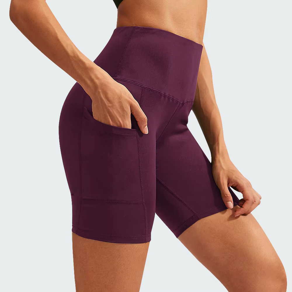 Femmes Yoga Shorts taille haute entraînement Shorts de gymnastique Fitness Yoga ascenseur bout à bou