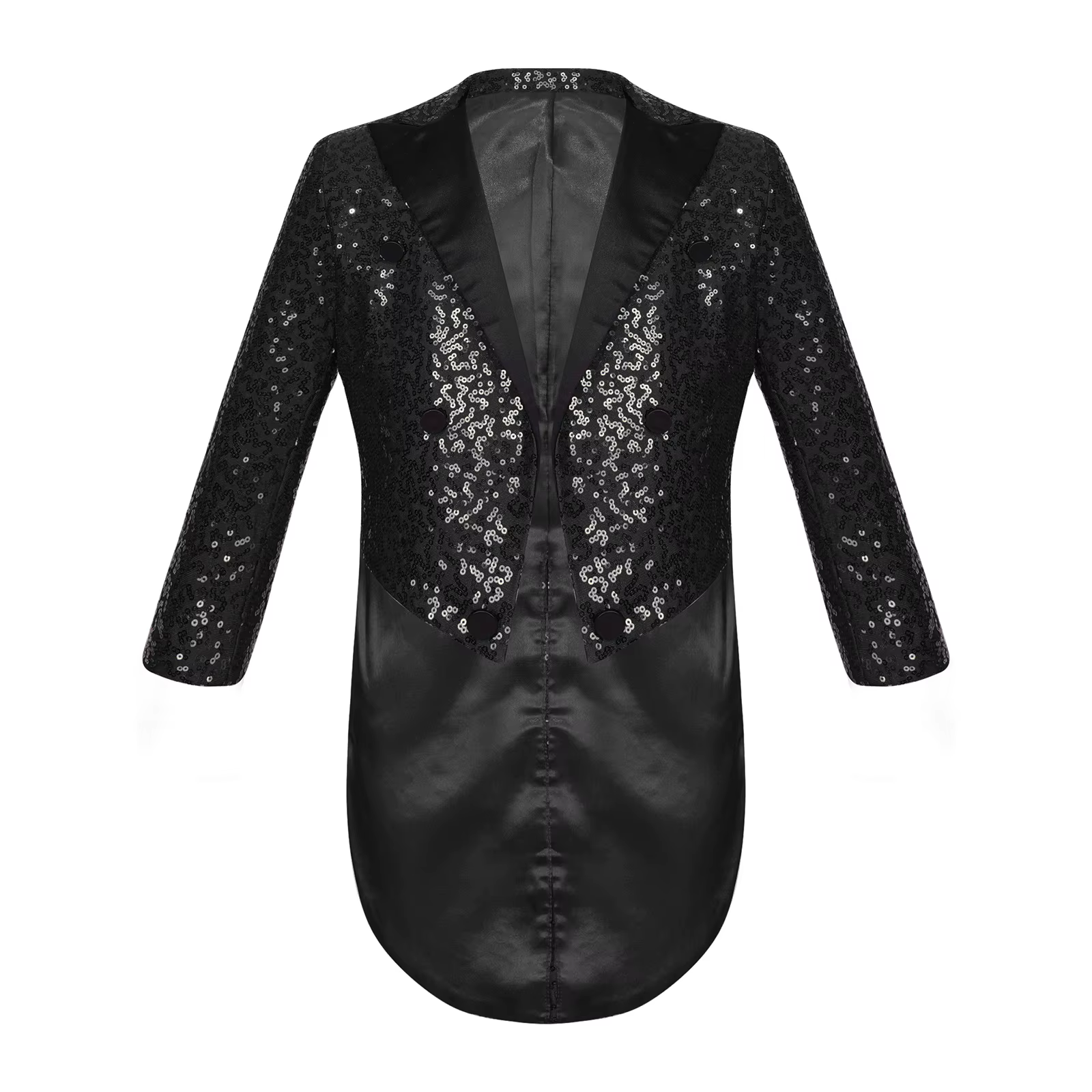 Veste de manteau à paillettes pour enfants garçons, coupe classique, smoking avec queues, Blazer bri
