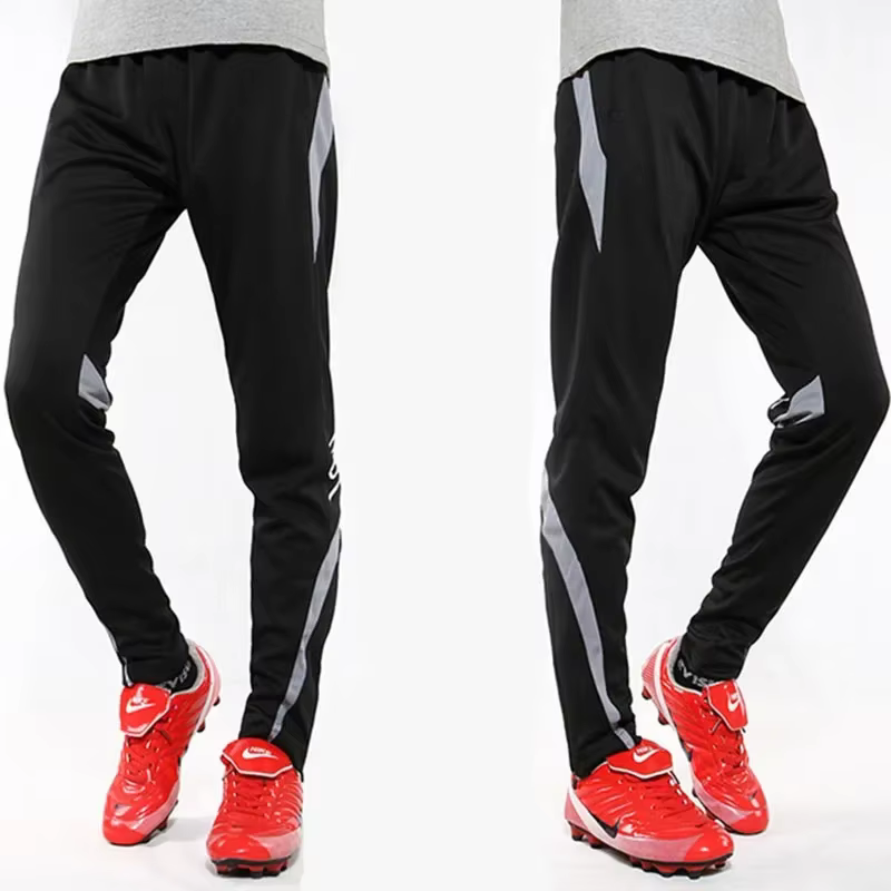 Pantalon de Sport pour hommes, avec poches à fermeture éclair, pour jogging, Football, survêtement d