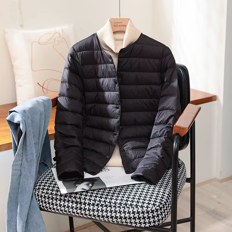Vestes chaudes en duvet de canard blanc pour femme, manteaux bouffants Ultra légers et pliables, à l