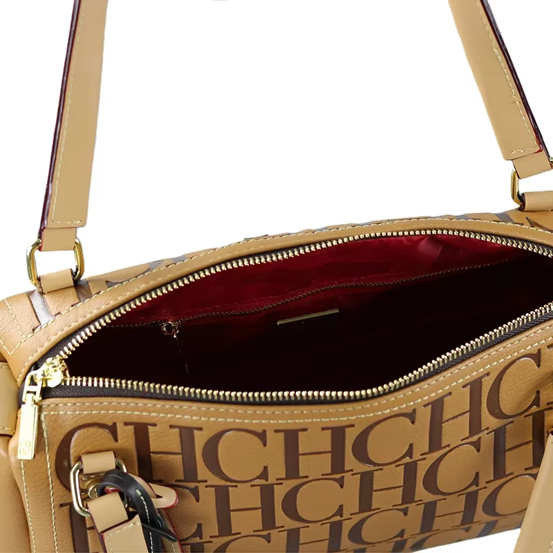 Sac à main cylindrique de grande capacité de style vintage 2025, marque CH, mode, lettres en relief,