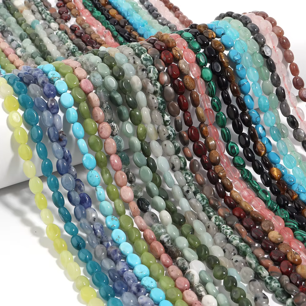 AventAuckland-Perles en Pierre Naturelle, Opale Verte, Agates Plates et promenales, pour Bijoux, Acc