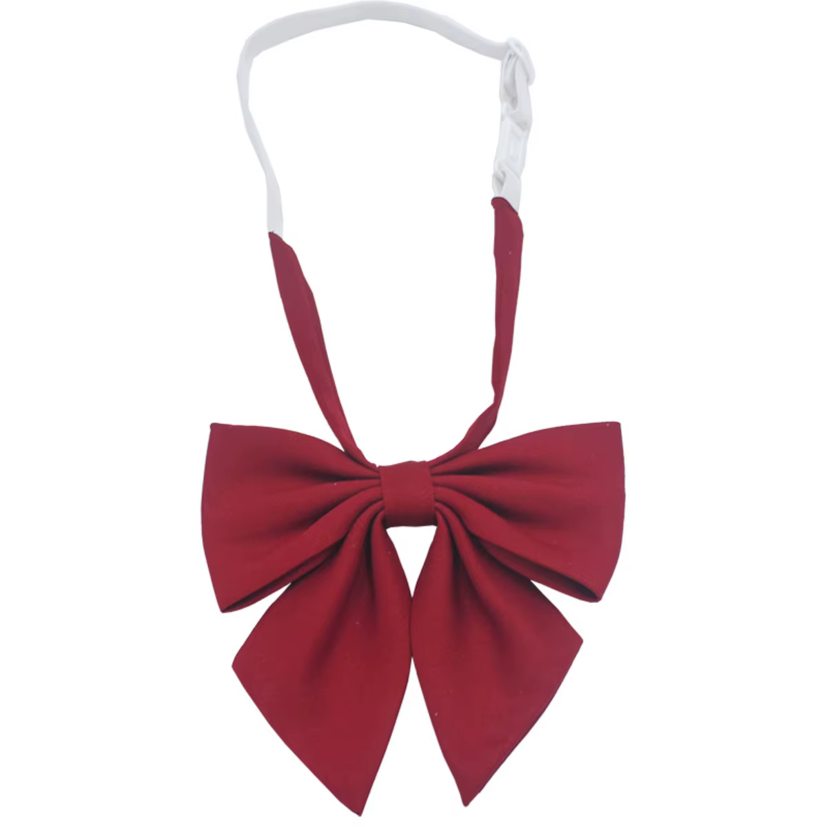 Nœud papillon rouge uni en coton pour étudiantes, cravates papillon pour uniforme, nœuds papillon po
