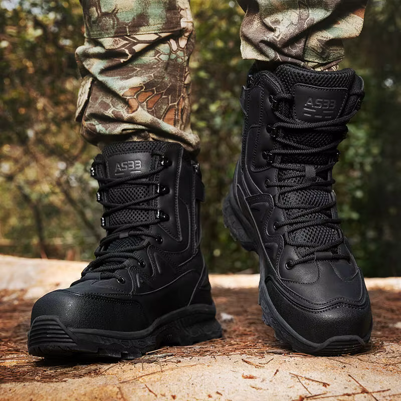Bottes d'extérieur de marque pour hommes, chaussures d'escalade à lacets, imperméables, antidérapant