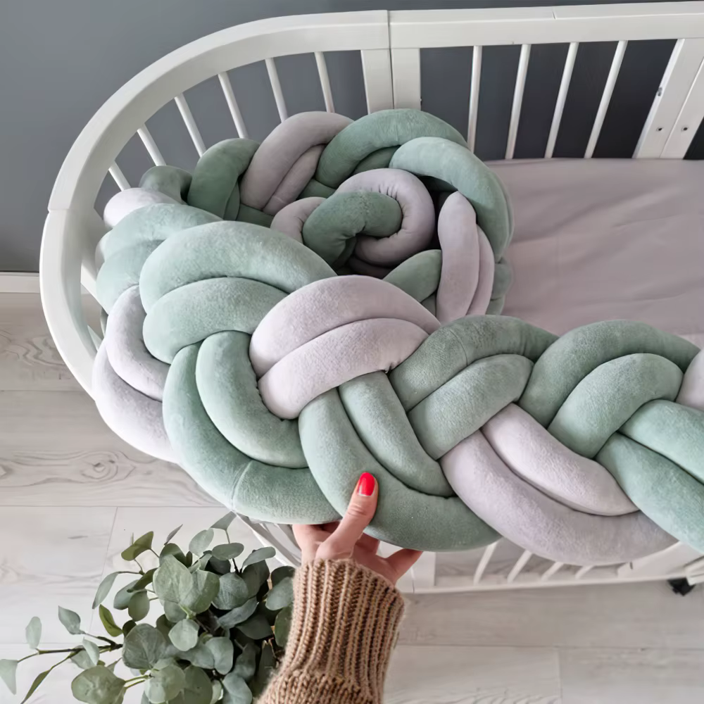Pare-chocs de lit de bébé pour enfants, tresse de coussin, protecteur de décoration de lit CPull, no