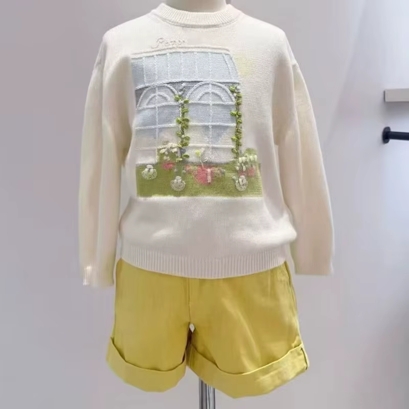 Pré-vente (expédition en mars) 2026 – Nouveau pull tricoté pour filles, collection printemps-été, vê