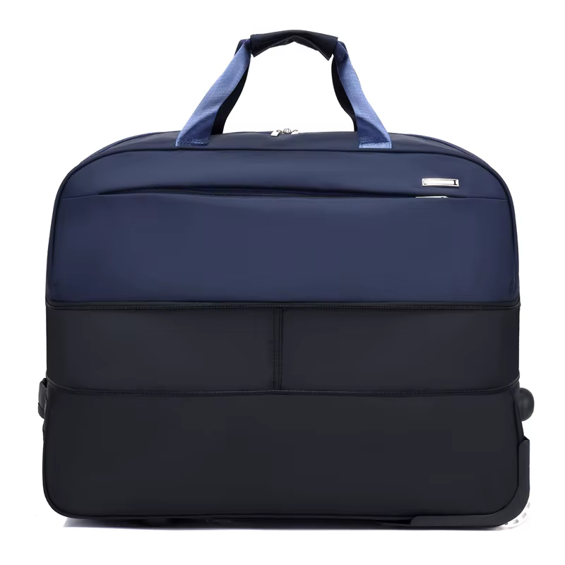 Valise de Voyage à Roulettes de Grande Capacité, Bagage à Roulettes Imperméable en Tissu Oxford, à D