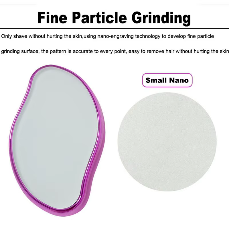 Gomme d'épilation antifongique en cristal, épilateur indolore en verre, outil d'épilation, réutilisa