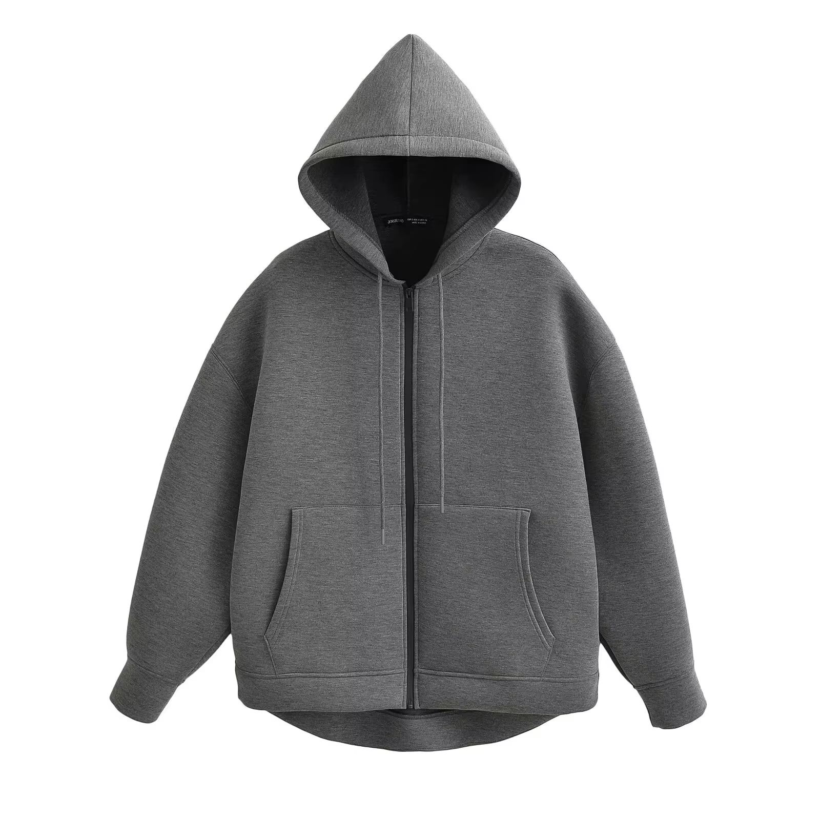 HH automne femmes décontracté veste à capuche ample surdimensionné fermeture éclair sweat à capuche