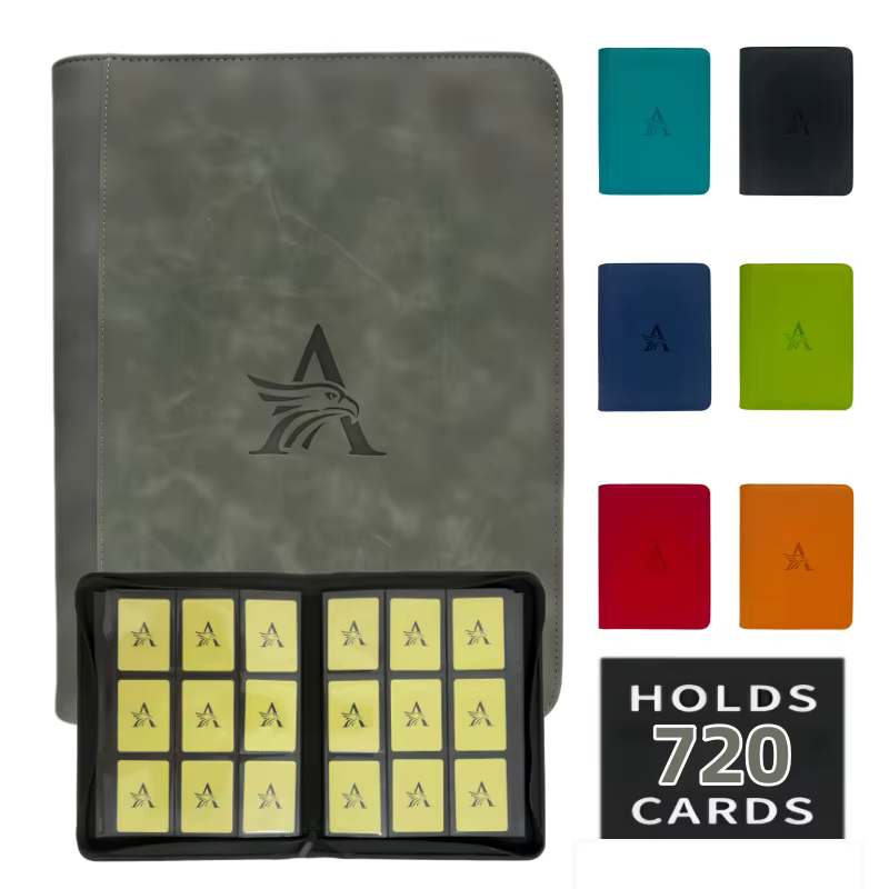 Classeur de cartes à collectionner premium à 9 pochettes, classeur de collection en PU à 720 pochett