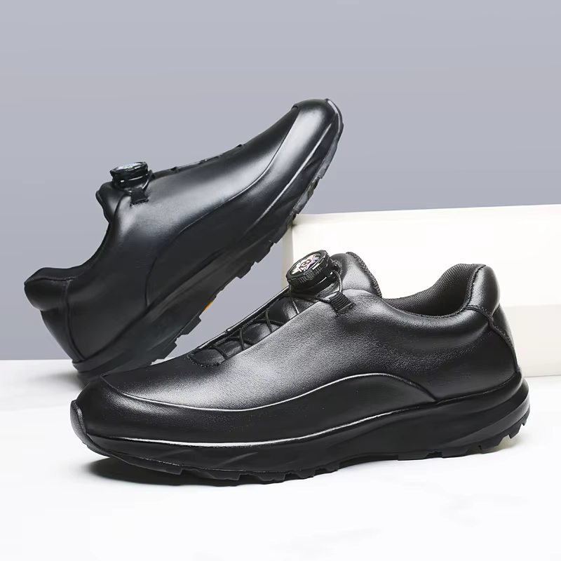 Baskets de voyage en cuir véritable antidérapantes pour hommes, chaussures de sport classiques décon