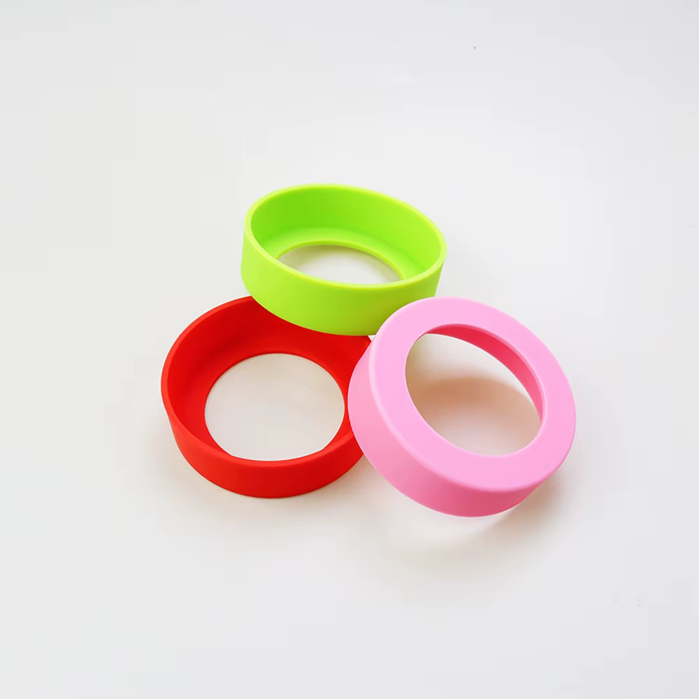 Sous-verres en Silicone, 28 couleurs, 6.5CM, couvercle inférieur de tasse, anneau inférieur, manchon