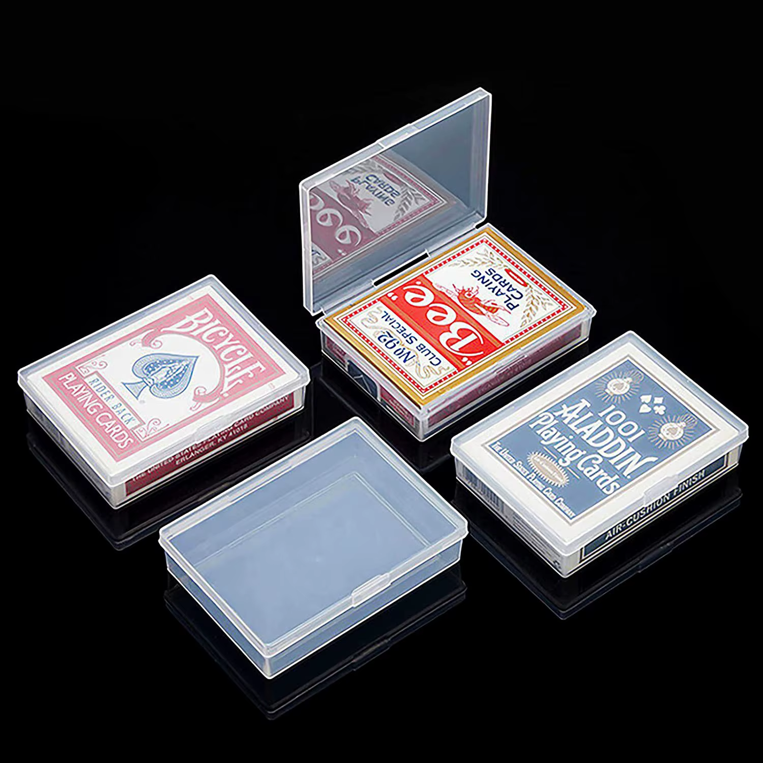 Boîte transparente pour cartes à jouer, étui pour cartes à collectionner, boîte de rangement pour ca