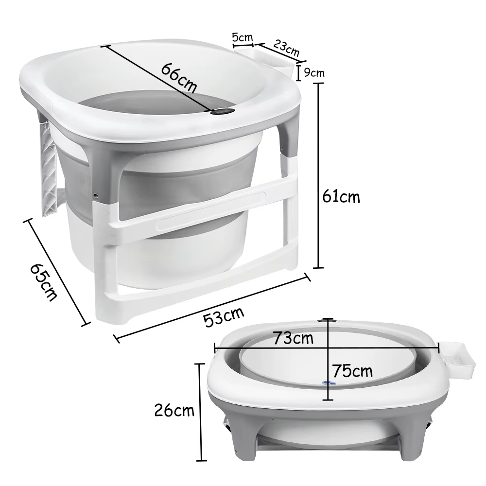 Baignoire pliante pour douche, bain chaud et glacé, autoportante, non gonflable, autonome, minimalis