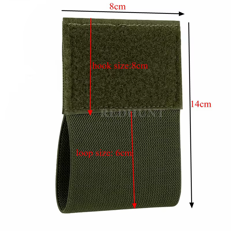 Support de garrot élastique avec crochet et boucle, 2 pièces, pochette EDC d'extérieur, porte-plaque