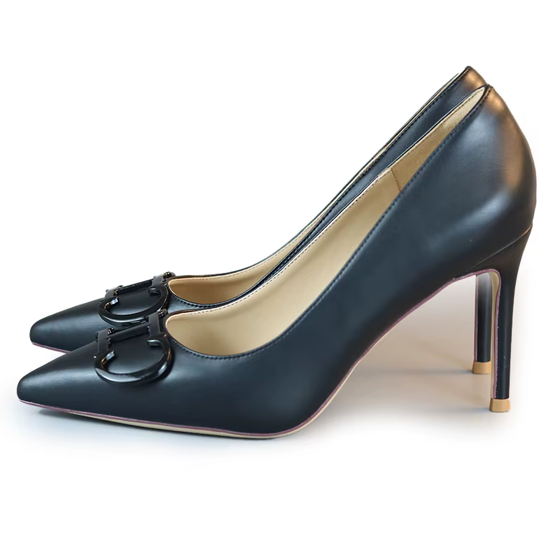 Chaussures de travail polyvalentes à talons hauts pour femmes de la marque CH, couleur unie, bout po