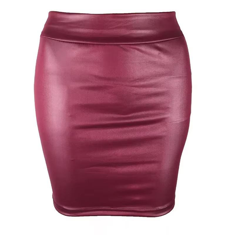 Cuir mat mince Mini Sexy mode PU chaud court taille haute jupe coréenne discothèque Streetwear vêtem
