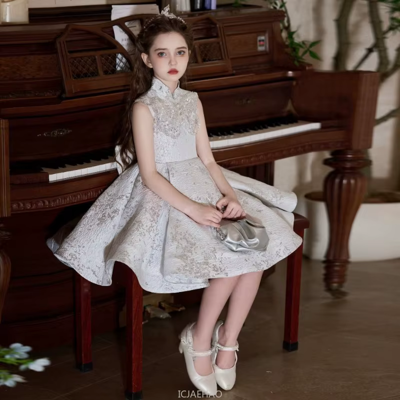 Robe de cérémonie pour enfants 2026, style princesse courte, tenue d'été pour enfants, idéale pour c