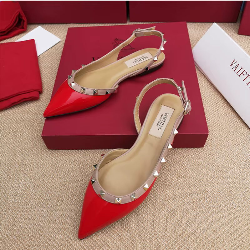 Chaussures pour femmes de haute qualité 2025 chaussures plates en cuir de luxe à la mode sandales po