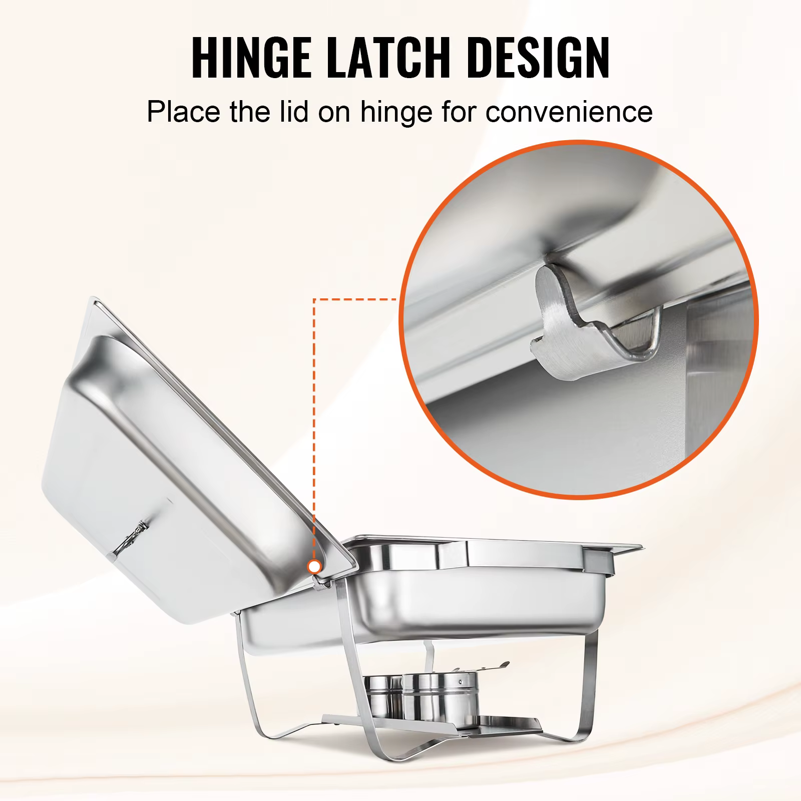 SucceBuy – réchaud rectangulaire 8QT, 4/6 paquets, chafer en acier inoxydable avec poêles pleine tai