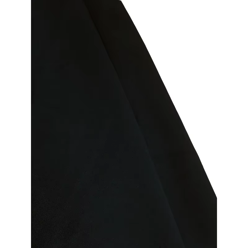 Pantalon à jambes larges confortable de couleur unie avec poche à taille élastique, coupe ample déco