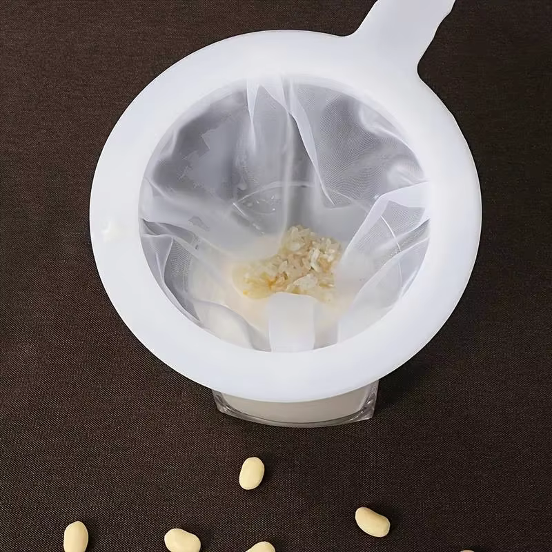 Cuillère à passoire à mailles fines, pour café, lait, soja et yaourt, filtre en Nylon à mailles 100/
