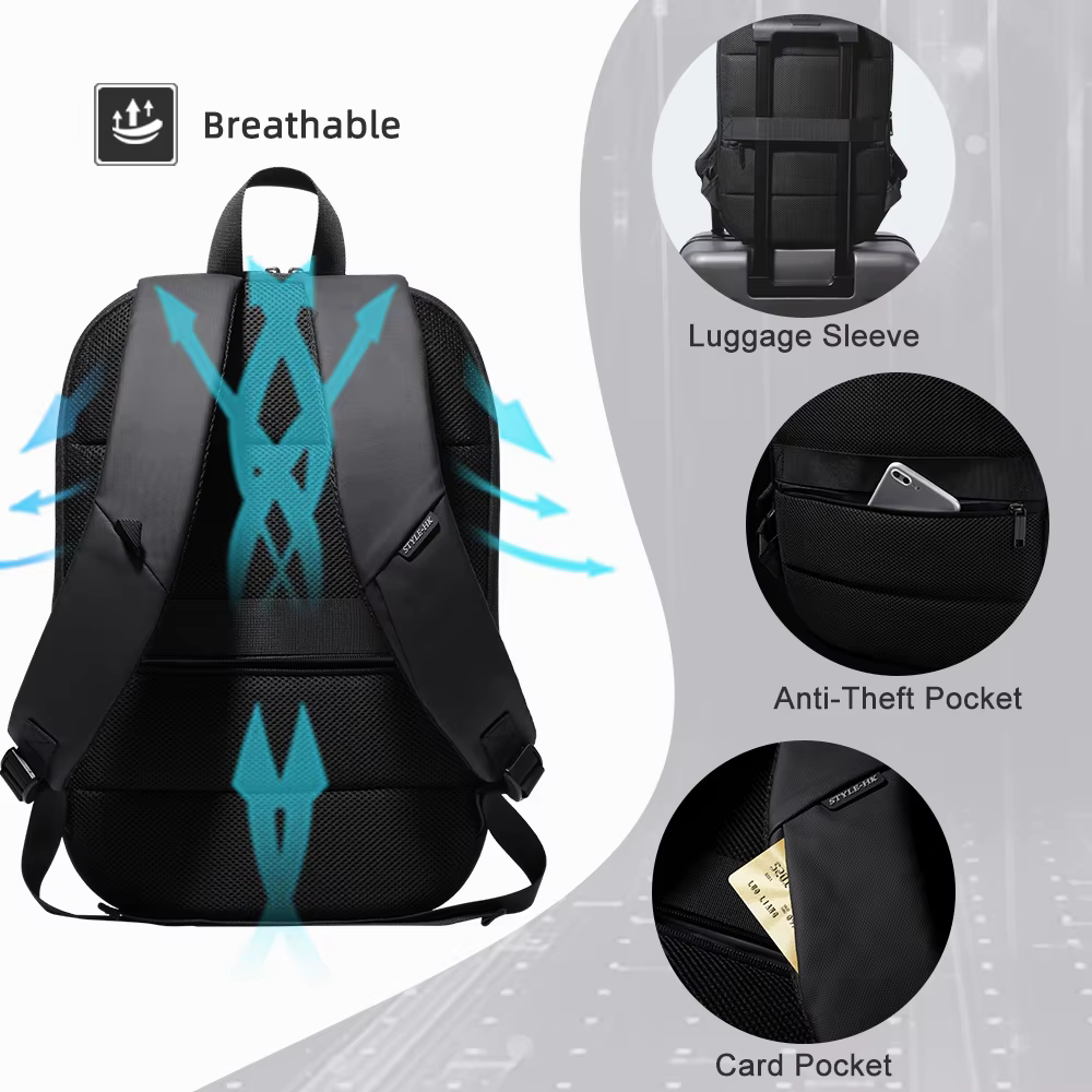 Heroic Knight Sac à dos pour ordinateur portable pour homme 17 pouces Sac à dos d'affaires Sac à dos