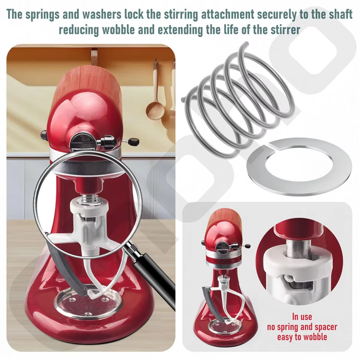 Ressort et rondelle pour centre commercial KitchenAid, protection et extension de la durée de vie, i