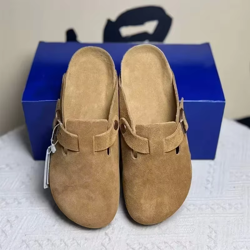 Nouvelles sandales en cuir pour hommes et femmes 2026 - Printemps Automne, style décontracté rétro,