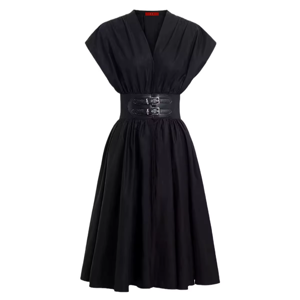 CHCH – robe longue pour femmes, col en v, sans manches, taille haute, Slim, noire, tenue de fête d'a