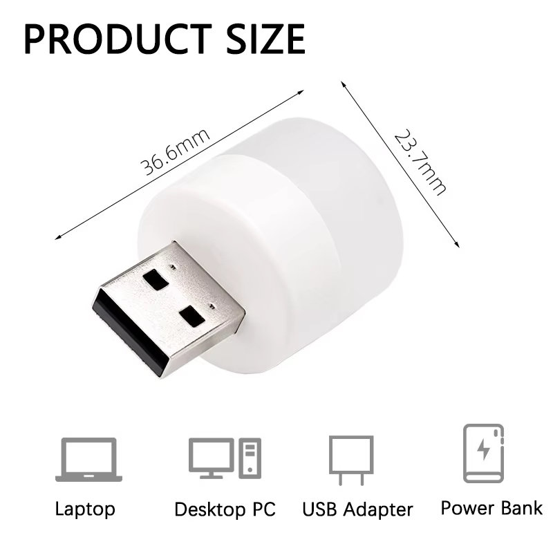 Lampe LED ronde à prise USB pour la Protection des yeux, idéale pour la lecture, compatible avec les
