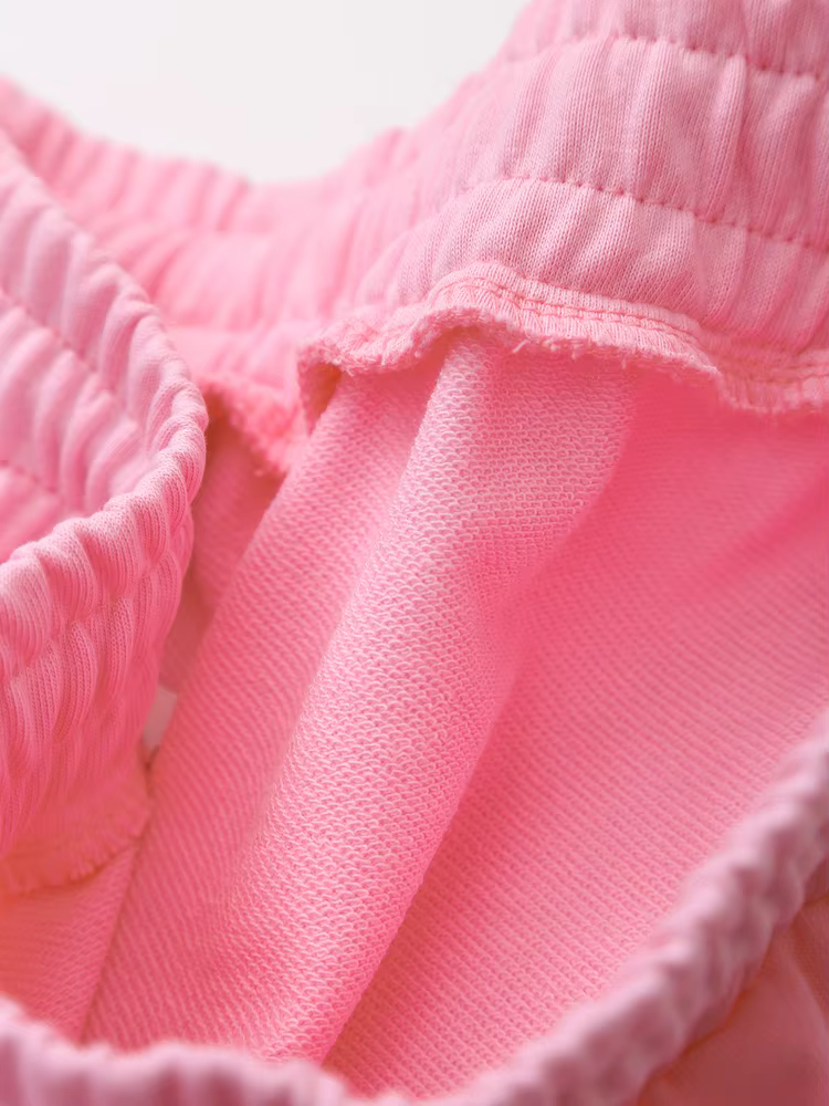 HH été femmes décontracté T-Shirt pantalon ensembles élégant rose col rond manches courtes T-Shirt +