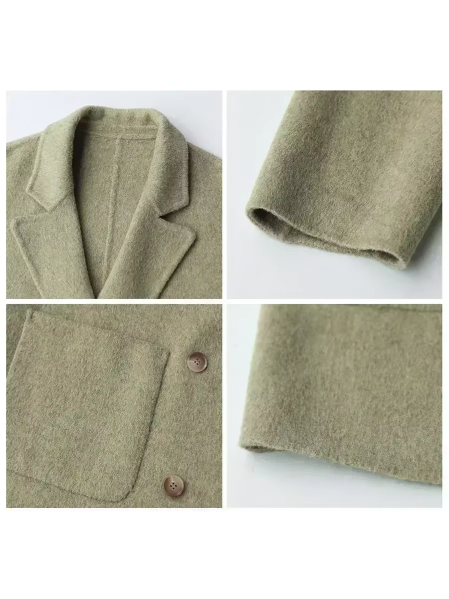 CHIC VEN – manteaux en laine pour femmes, ample, décontracté, Double boutonnage, rétro, veste Double