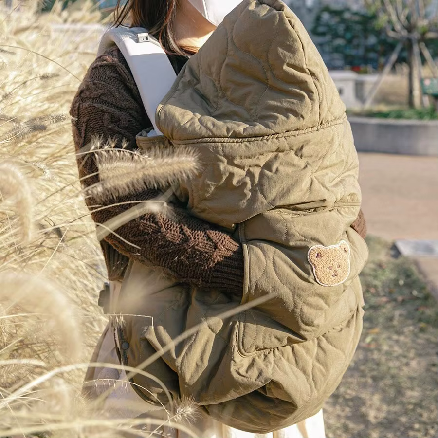 Couverture à capuche pour poussette de bébé, lange d'emmaillotage pour nouveau-né, porte-bébé chaud,