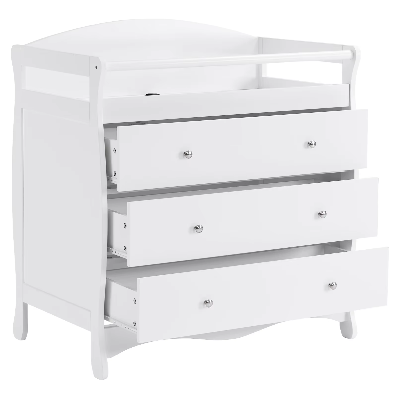 Avalon Commode double à 6 tiroirs (blanc) – Commode pour chambre d'enfant, organisateur de commode p