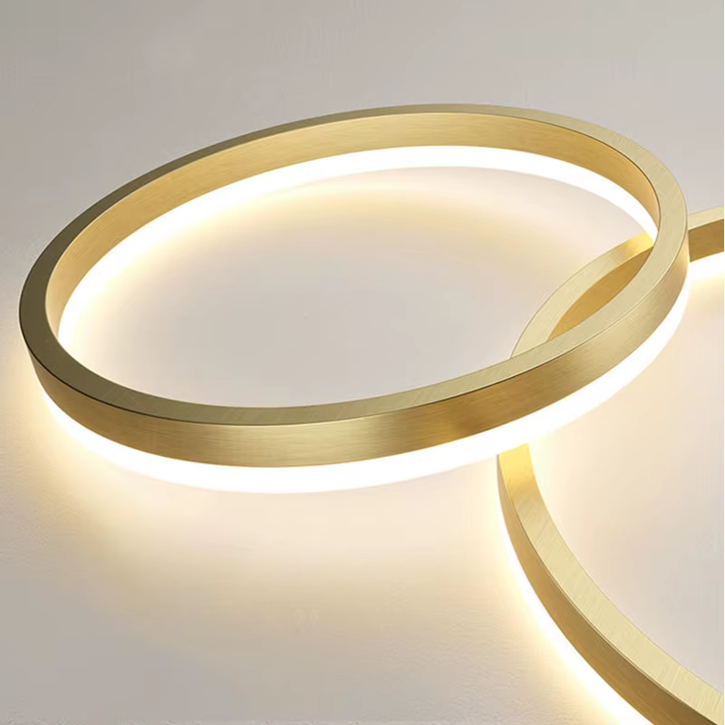 Lustre moderne à LED, anneau circulaire, luminaire suspendu au plafond, noir, loft, salon, salle à m