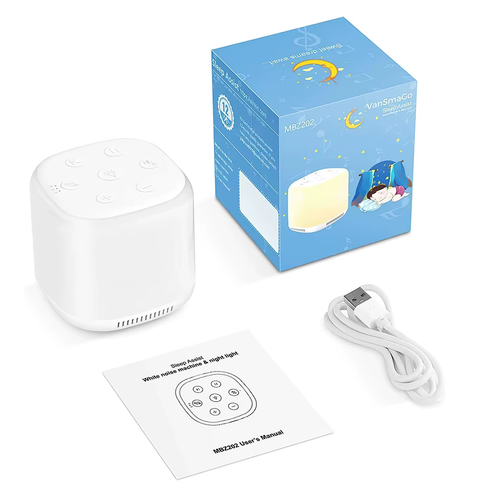 Machine sonore à bruit blanc, dispositif d'aide au sommeil, Rechargeable, arrêt temporisé, 34 sons a