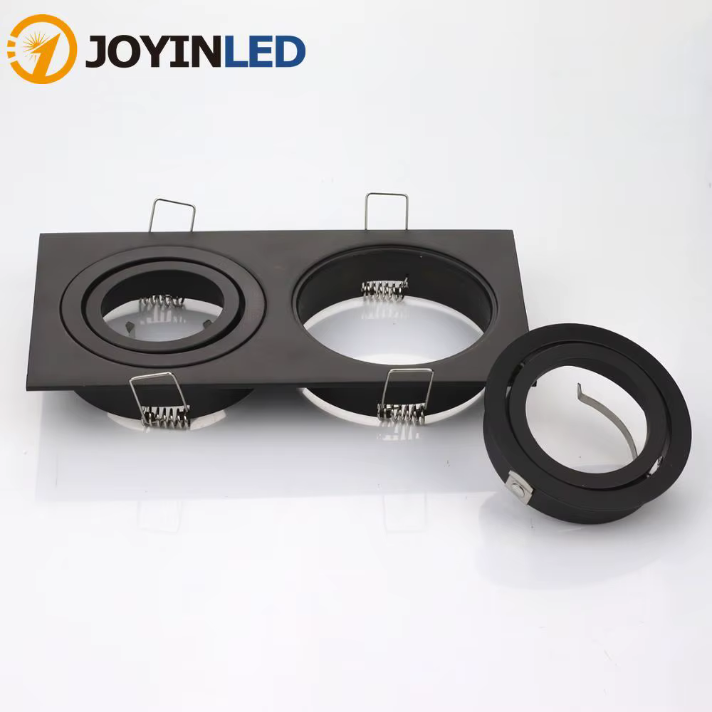 Support de lampe en aluminium à Double tête GU10 MR16, noir, argent, blanc, GU10, cadre de fixation 