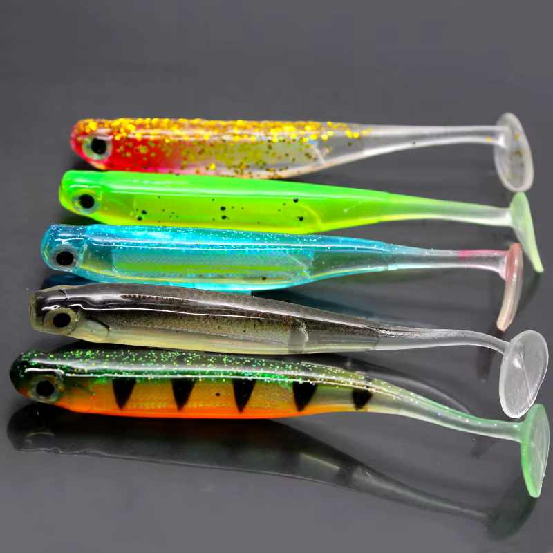 2 pièces/lot 7 cm/9 cm 2g/5g Wobbler leurre de pêche arc-en-ciel Shiner appât T queue bionique soupl