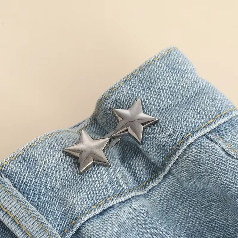 1 paire pantalon taille tendeur jean bouton réglable amovible Clips pour pantalon jupes taille tende