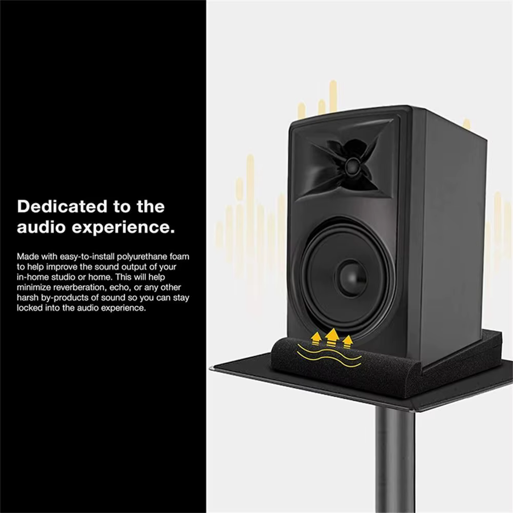 Coussinets isolants en mousse acoustique pour haut-parleur de moniteur de studio, éponge antichoc co