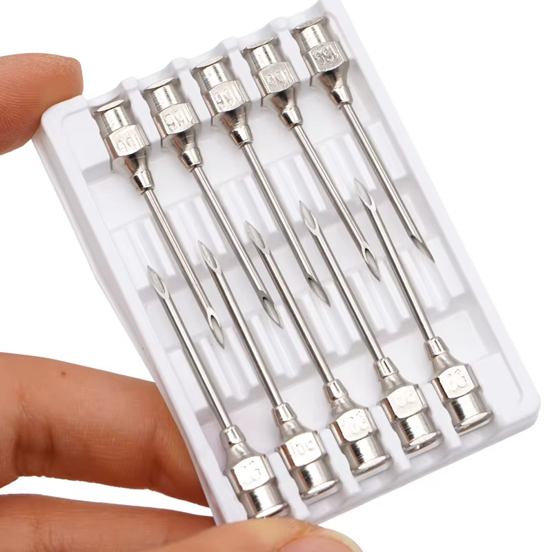 Aiguilles vétérinaire en acier inoxydable, 10 pièces, seringues de distribution, aiguilles d'échanti