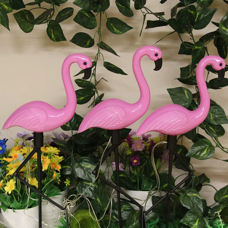 Lumière solaire de flamant rose lumière extérieure de décoration de cour LED de jardin imperméable l