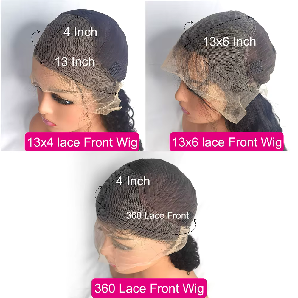 Perruque Cheveux Humains Ondulés 40 Pouces, Perruques Frontales en Dentelle HD Transparente 13x4 13x