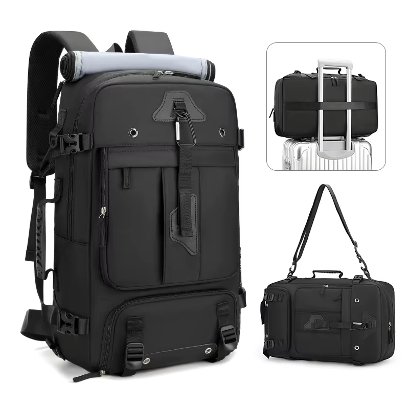 Sac à dos de voyage de grande capacité 60L pour hommes, sac à dos d'embarquement de voyage extensibl