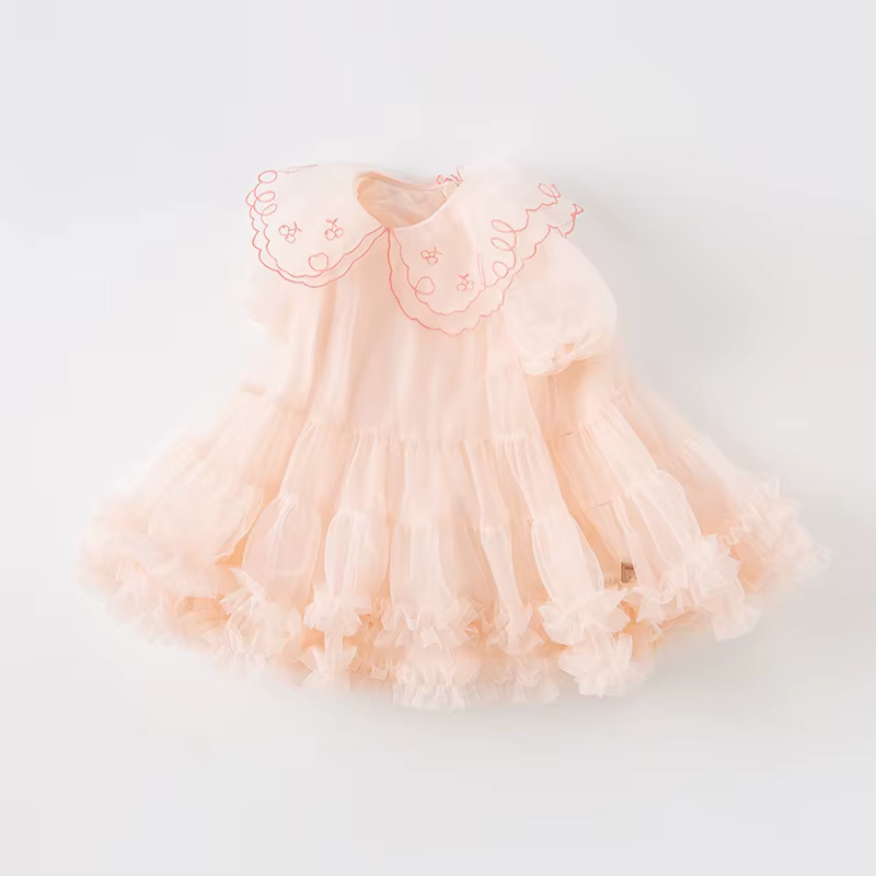 Robe de princesse en maille pour enfants, robes de bébé pour enfants, charme d'irritation, mode douc