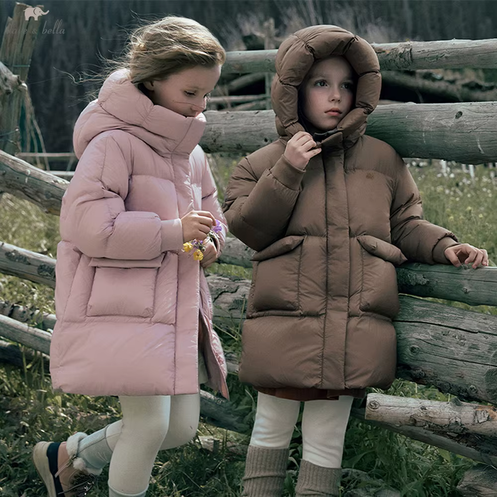 Dave Bella filles garçons épaissir vers le bas Parka veste à capuche enfants hiver chaud vers le bas