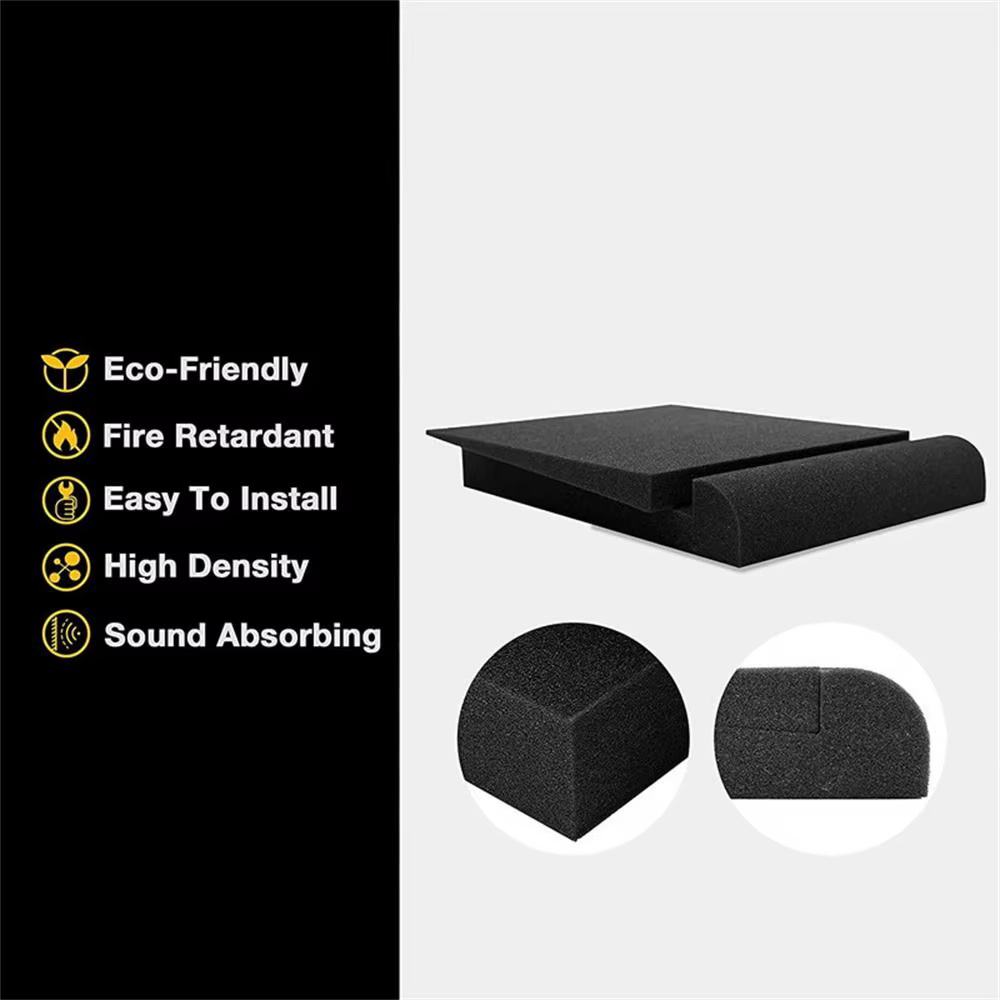 Coussinets isolants en mousse acoustique pour haut-parleur de moniteur de studio, éponge antichoc co